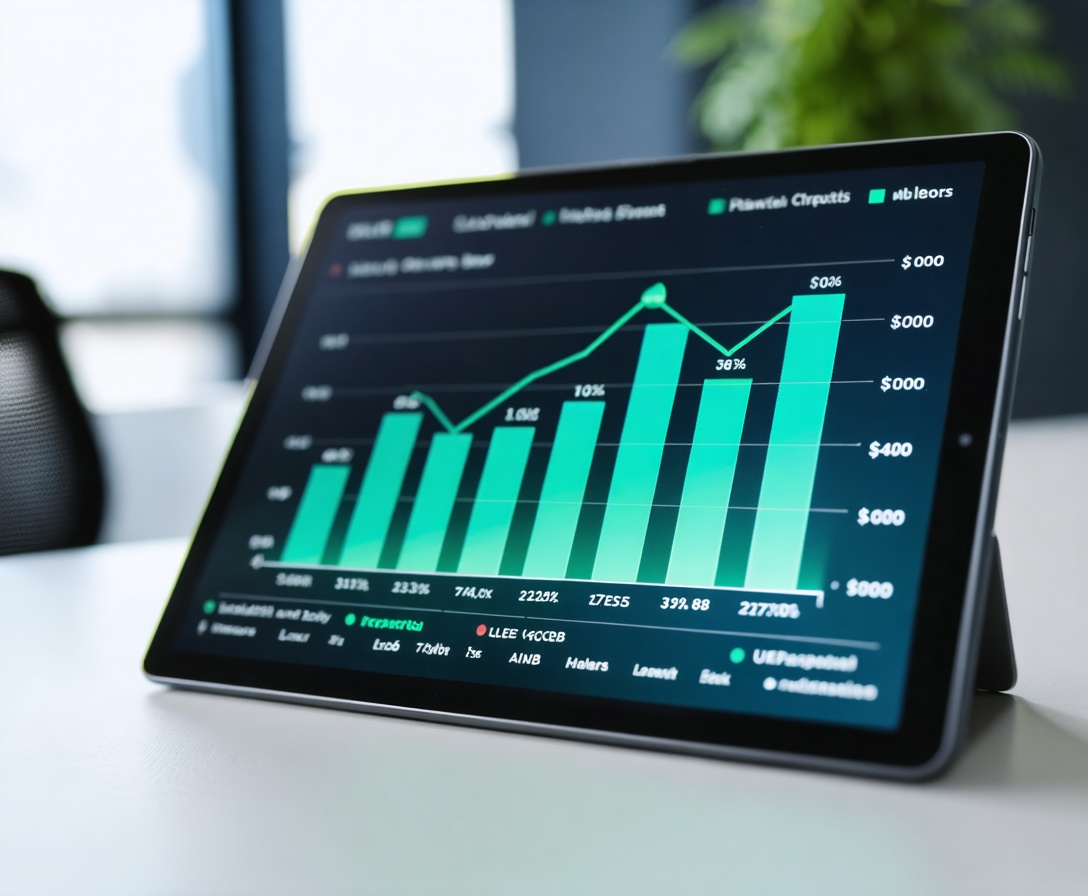 Graf finančného rastu klienta agentúry Vektor Scale Up