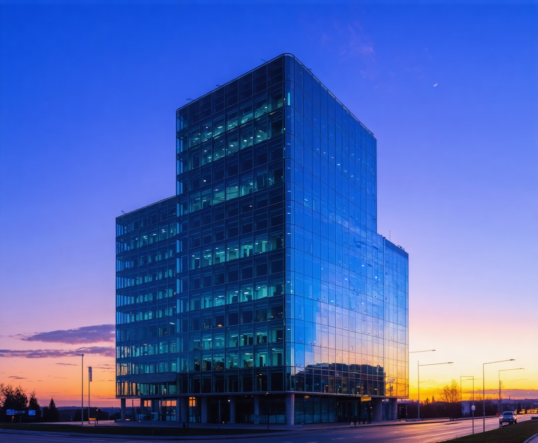 Moderná kancelárska budova v Bratislave kde sídli Vektor Scale Up