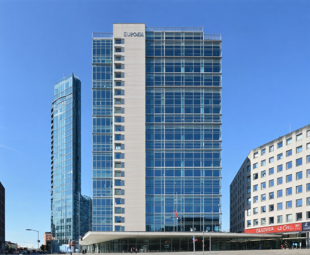 Pohľad na mrakodrap Tower 115 v bratislavskej štvrti Eurovea City, kde sídli Vektor Scale Up